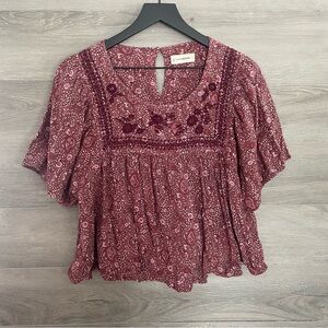 Lucky Brand Embroidered Top
